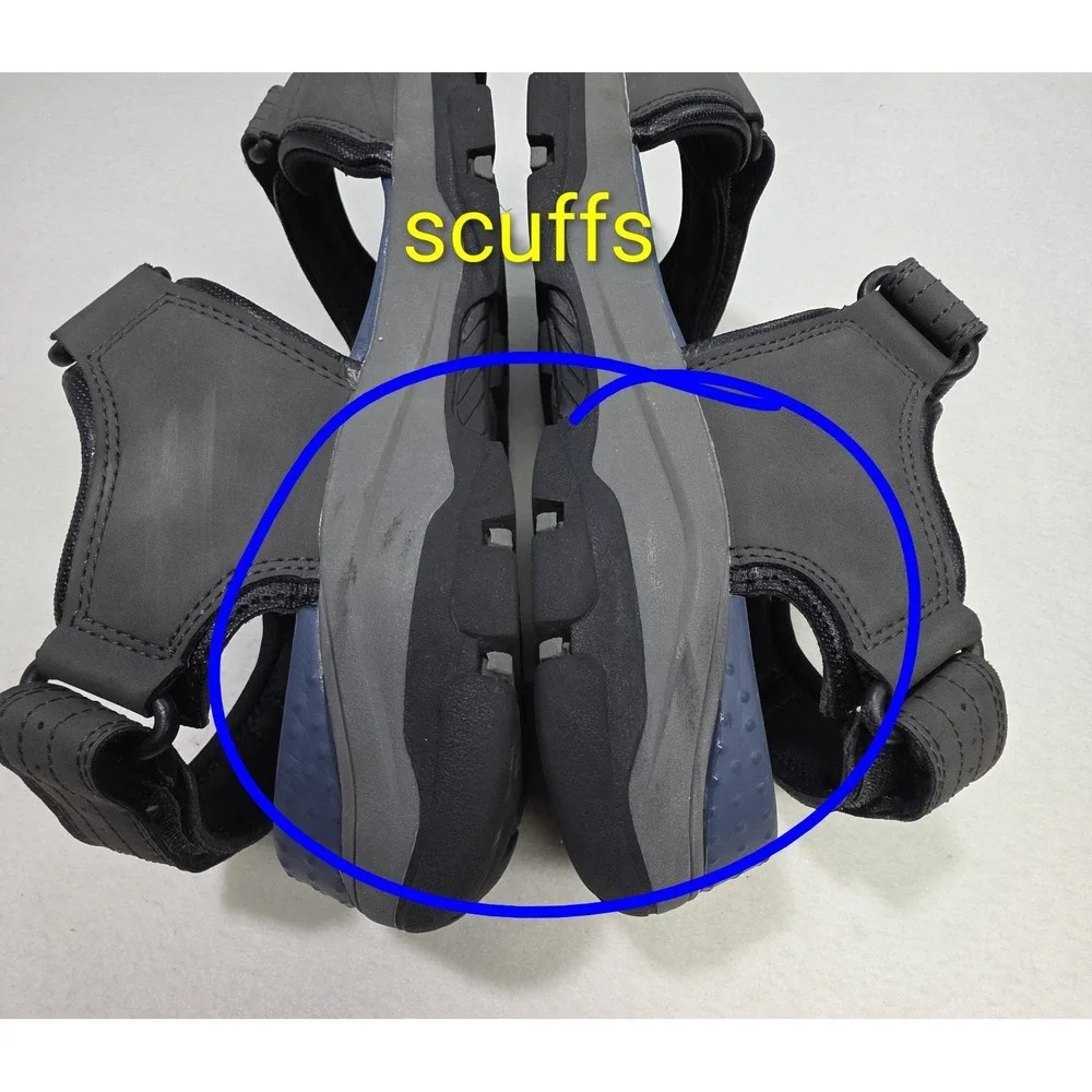 Skechers Luxe Hiking Sandals Mens 11 Relaxed Fit‎ Gray Blue Great Tread